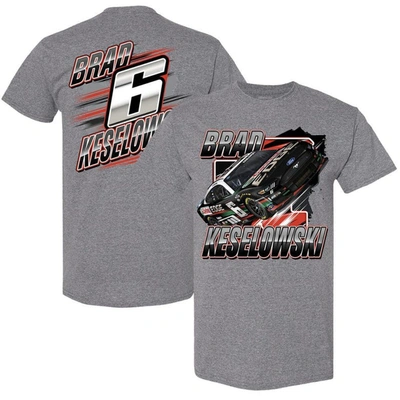 Shop Rfk Racing Heather Gray Brad Keselowski Blister T-shirt