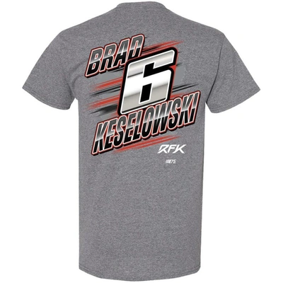 Shop Rfk Racing Heather Gray Brad Keselowski Blister T-shirt
