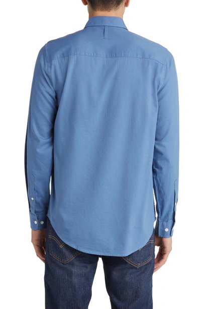 Shop Nn07 Arne 5655 Button-down Shirt In Gray Blue