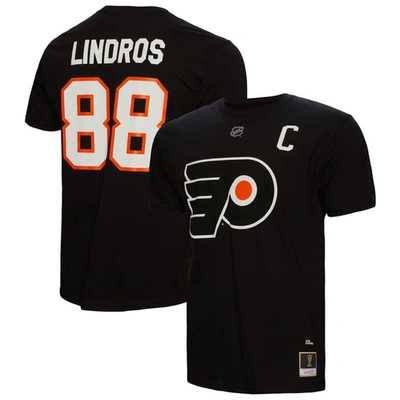 Shop Mitchell & Ness Eric Lindros Black Philadelphia Flyers Name & Number T-shirt