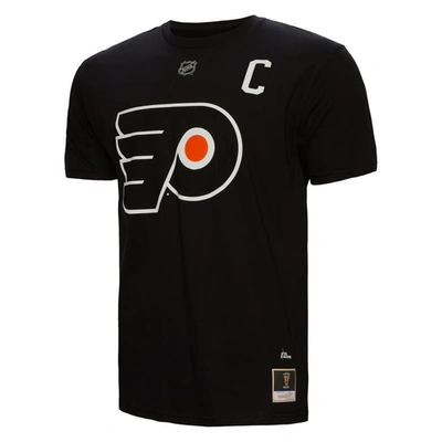 Shop Mitchell & Ness Eric Lindros Black Philadelphia Flyers Name & Number T-shirt