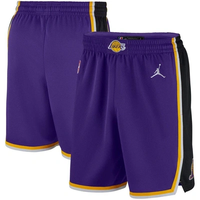 Shop Jordan Brand Purple Los Angeles Lakers Statement Edition Swingman Shorts