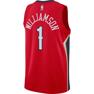 Shop Jordan Brand Zion Williamson Red New Orleans Pelicans 2020/21 Swingman Jersey
