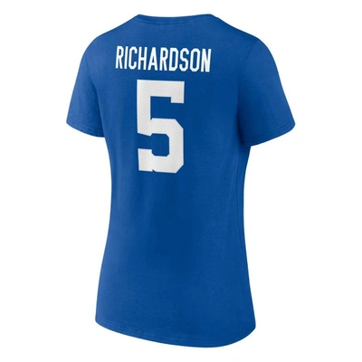 Fanatics Women's  Anthony Richardson Royal Indianapolis Colts Plus Size Player Name And Number V-neck In Royal