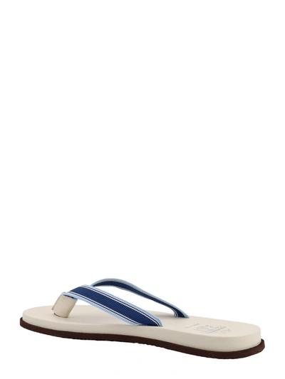 Brunello Cucinelli Ivory Pool Slides In Beige