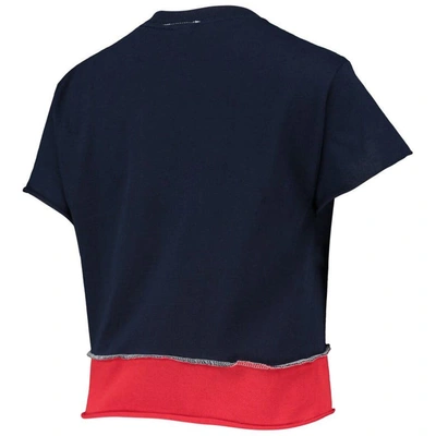 Shop Refried Apparel Navy Boston Red Sox Cropped T-shirt