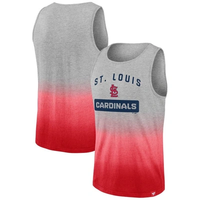 Shop Fanatics Branded Gray/red St. Louis Cardinals Our Year Tank Top In Heather Gray