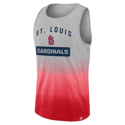 Shop Fanatics Branded Gray/red St. Louis Cardinals Our Year Tank Top In Heather Gray