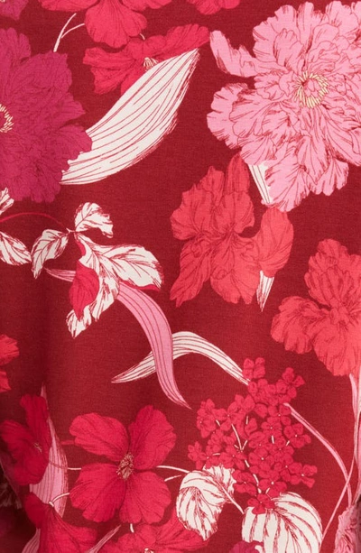 Shop Nordstrom Moonlight Eco Knit Pajamas In Red Velvet Lisolette Flora