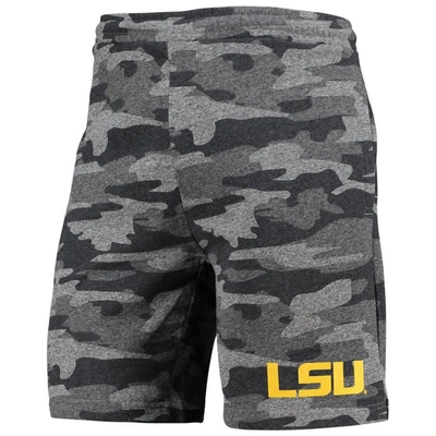 Shop Concepts Sport Charcoal/gray Lsu Tigers Camo Backup Terry Jam Lounge Shorts