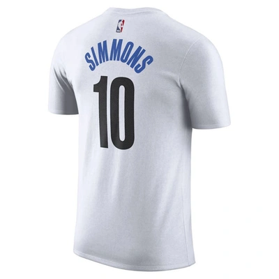 Shop Nike Ben Simmons White Brooklyn Nets 2022/23 City Edition Name & Number T-shirt