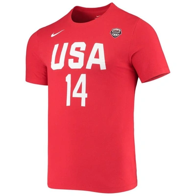 Shop Nike Tina Charles Usa Basketball Red Name & Number Performance T-shirt