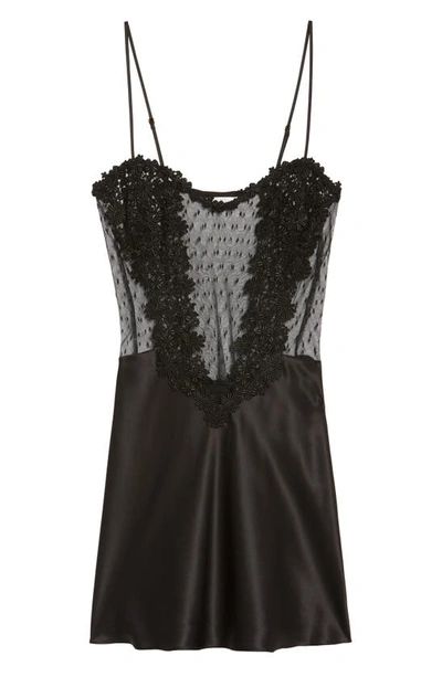 Flora Nikrooz Showstopper Chemise With Lace In Black