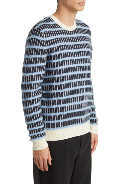 Shop Ted Baker London Waylen Stripe Wool Blend Sweater In Navy