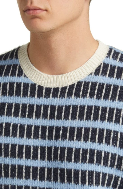 Shop Ted Baker London Waylen Stripe Wool Blend Sweater In Navy