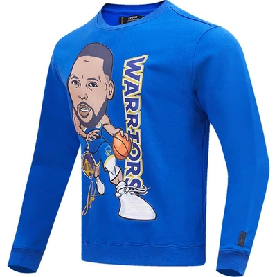 Shop Post Pro Standard Stephen Curry Royal Golden State Warriors Avatar Pullover Sweatshirt