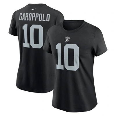 Shop Nike Jimmy Garoppolo Black Las Vegas Raiders Player Name & Number T-shirt