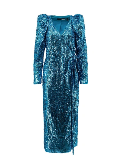 Shop Rotate Birger Christensen Rotate Dress In Blue
