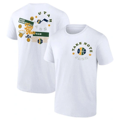 Shop Fanatics Branded White Utah Jazz Street Collective T-shirt