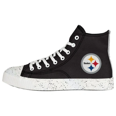Shop Foco Pittsburgh Steelers Paint Splatter High Top Sneakers In Black