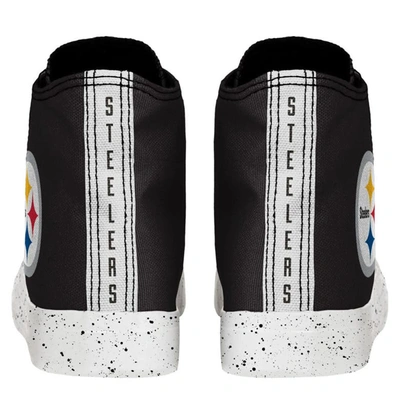 Shop Foco Pittsburgh Steelers Paint Splatter High Top Sneakers In Black