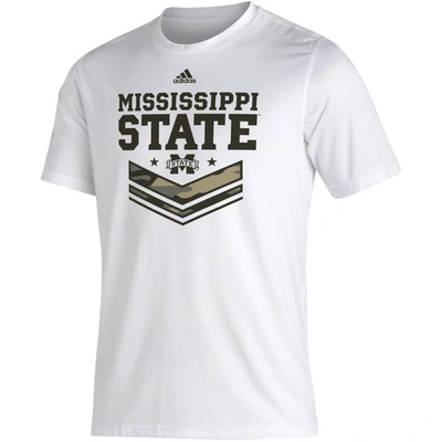 Shop Adidas Originals Adidas White Mississippi State Bulldogs Military Appreciation Creator T-shirt