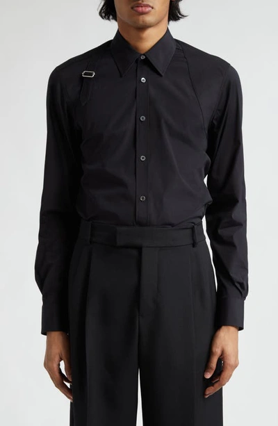 Shop Alexander Mcqueen Button-up Shirt In Black