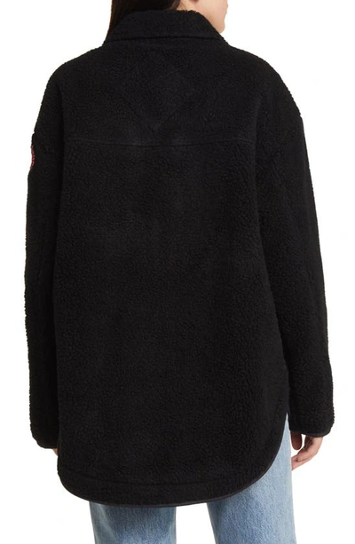Canada Goose Simcoe Breathable Lightweight Sherpa Shacket In Black - Noir