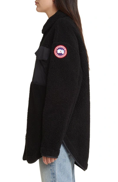 Canada Goose Simcoe Breathable Lightweight Sherpa Shacket In Black - Noir