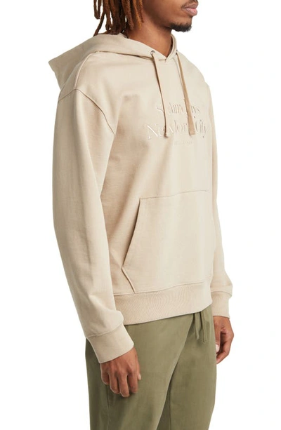 Shop Saturdays Surf Nyc Saturdays Nyc Ditch Miller Embroidered Hoodie In Classic Khaki