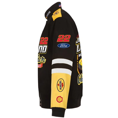 Shop Jh Design Black Joey Logano Two-time Nascar Cup Series Champion Twill Full-snap Jacket