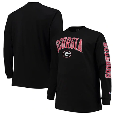 Shop Champion Black Georgia Bulldogs Big & Tall 2-hit Long Sleeve T-shirt