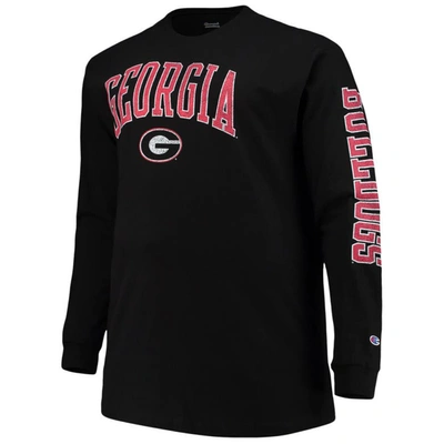 Shop Champion Black Georgia Bulldogs Big & Tall 2-hit Long Sleeve T-shirt