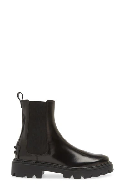 Shop Tod's Gomma Chelsea Boot In Black
