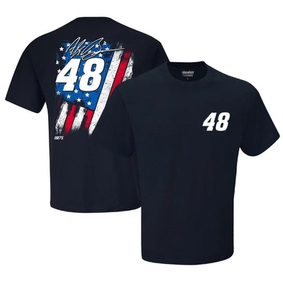 Shop Hendrick Motorsports Team Collection Navy Alex Bowman Exclusive Tonal Flag T-shirt