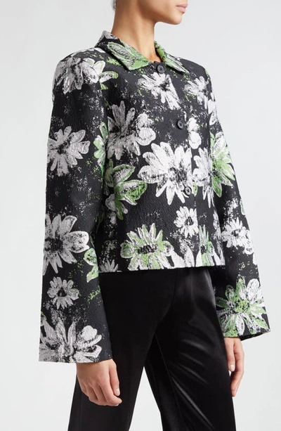 Shop Stine Goya Kiana Floral Metallic Jacket In Glitter Bloom