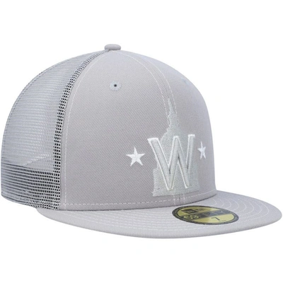 Shop New Era Gray Washington Nationals 2023 On-field Batting Practice 59fifty Fitted Hat