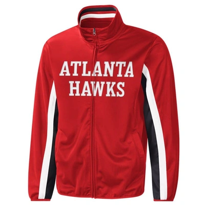 Shop G-iii Sports By Carl Banks Red Atlanta Hawks Contender Wordmark Full-zip Track Jacket