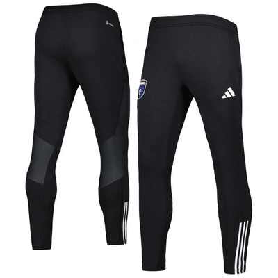 Shop Adidas Originals Adidas Black San Jose Earthquakes 2023 On-field Team Crest Aeroready Training Pants