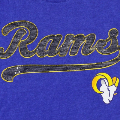 Tommy Hilfiger Royal Los Angeles Rams Justine Long Sleeve Tunic T-shirt In Royal