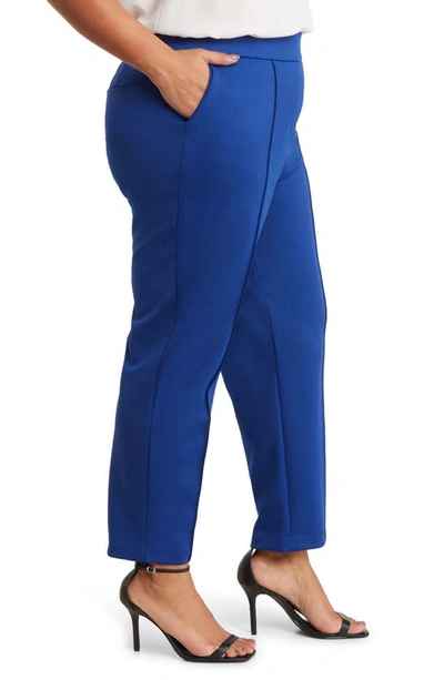 Shop Tahari Pintuck Pants In Cobalt