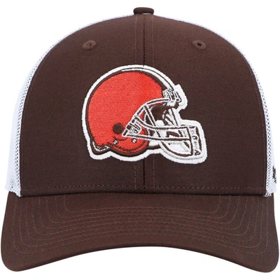 Shop 47 ' Brown/white Cleveland Browns Trophy Trucker Flex Hat
