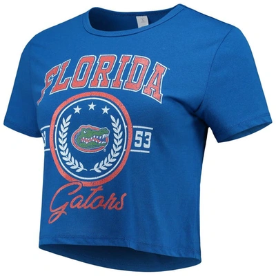 Shop Zoozatz Royal Florida Gators Core Laurels Cropped T-shirt