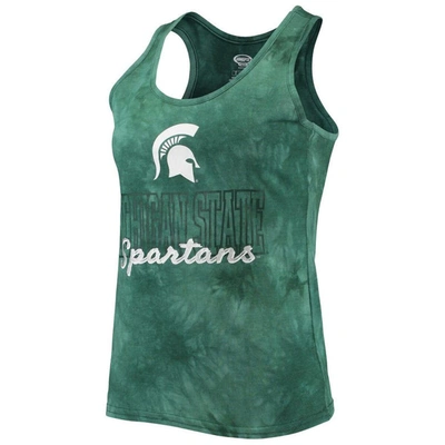 Shop Concepts Sport Green Michigan State Spartans Billboard Tie-dye Tank Top & Shorts Set