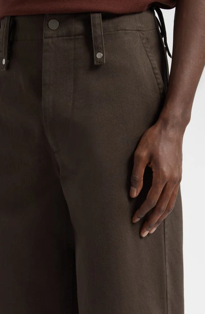 Shop Burberry Relaxed Fit Cotton Sateen Pants In Otter