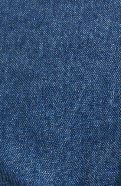 Nikki Lund Alina Stud Peplum Denim Jacket In Blue