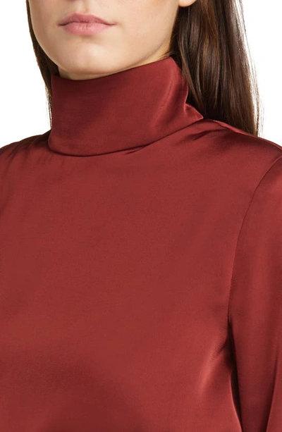 Shop Nikki Lund Roxy Long Sleeve Top & Asymmetric Hem Skirt In Burgundy