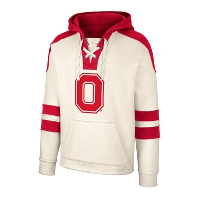 Shop Colosseum Cream Ohio State Buckeyes Lace-up 4.0 Vintage Pullover Hoodie