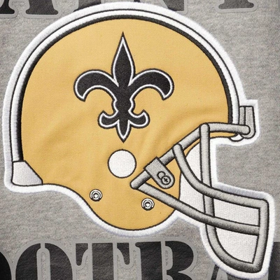 Starter Gray New Orleans Saints Locker Room Throwback End Zone Pullover Sweatshirt In Gray