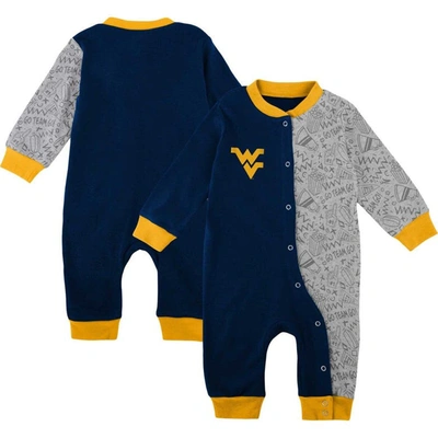 Shop Outerstuff Infant Navy West Virginia Mountaineers Playbook Two-tone Sleeper